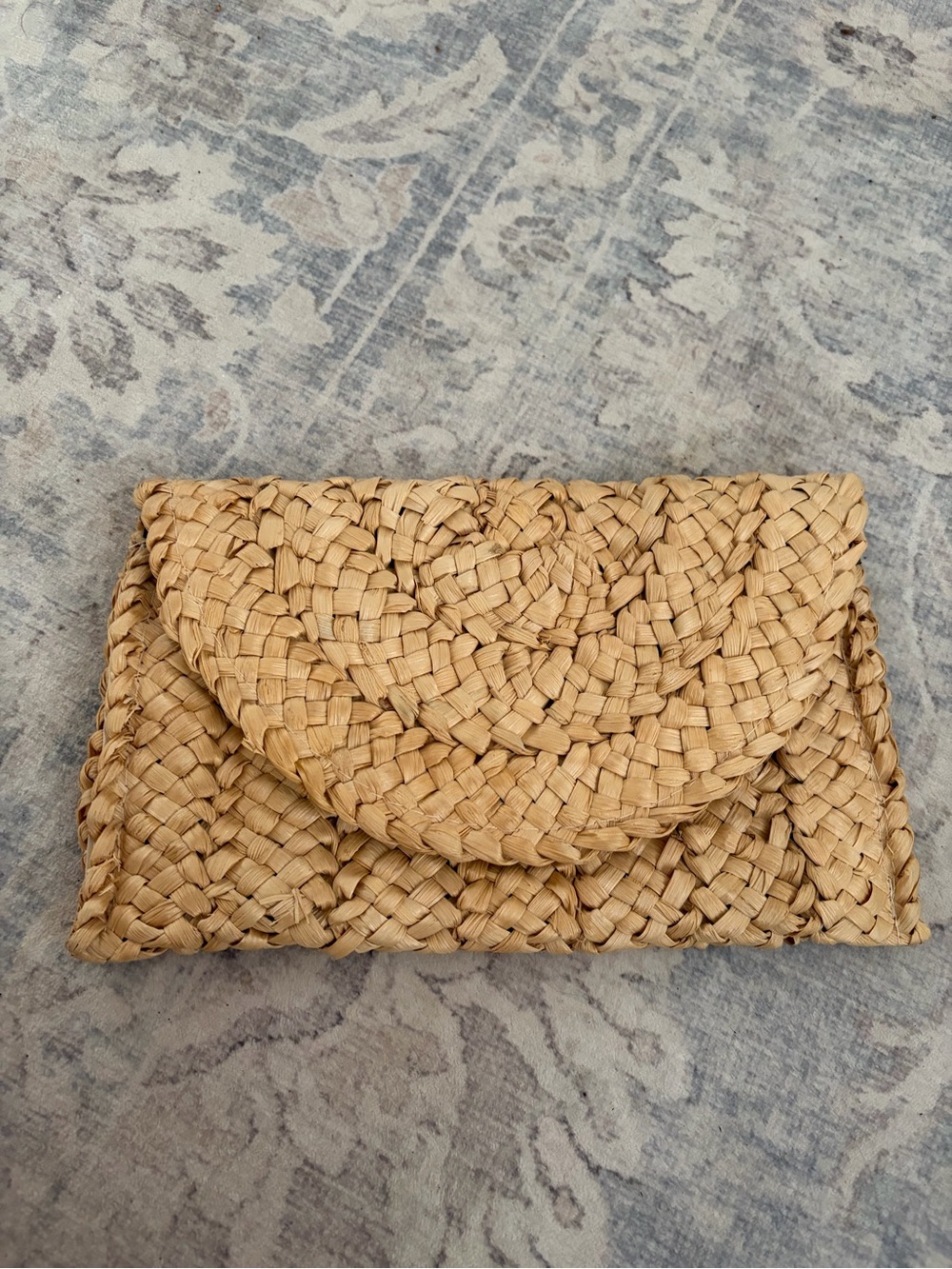 Woven Straw Clutch Handbag - Picture 2 of 4